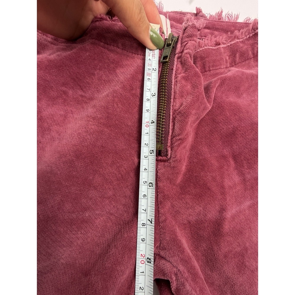 BDG Iona Zip Front Flare Pants Size 24 Pink Corduroy Low Rise Bell Bottom - Picture 12 of 12